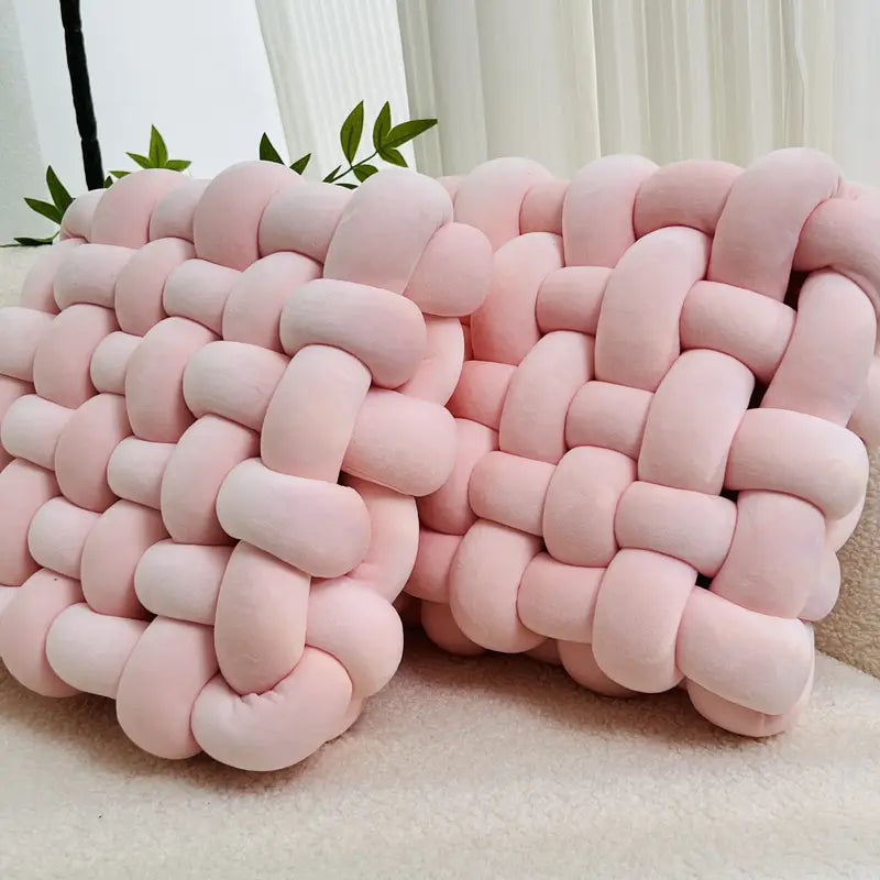 Lot De 2 Coussins Carrés Noués