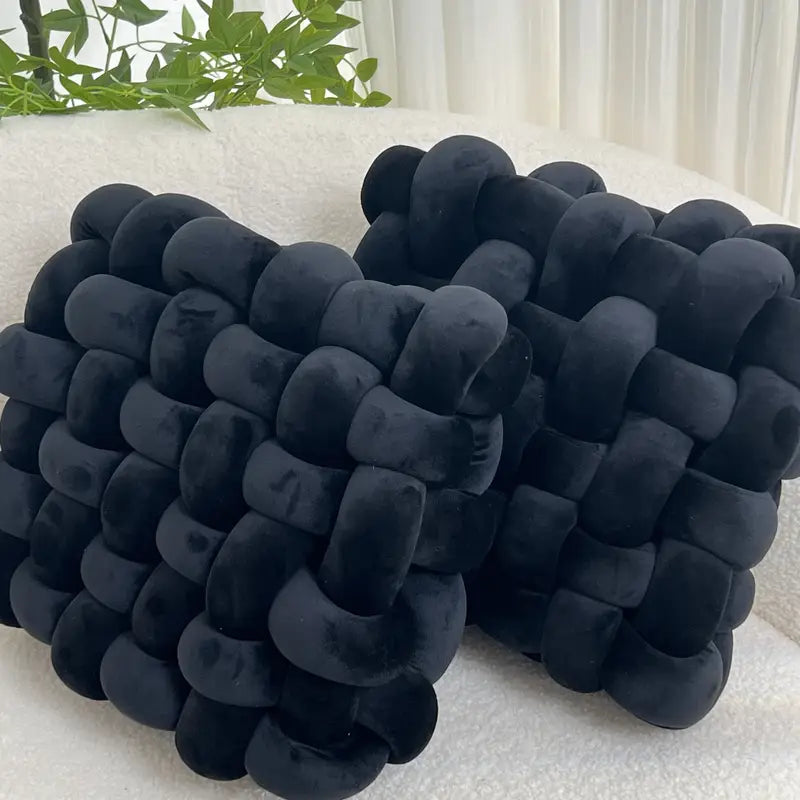 Lot De 2 Coussins Carrés Noués