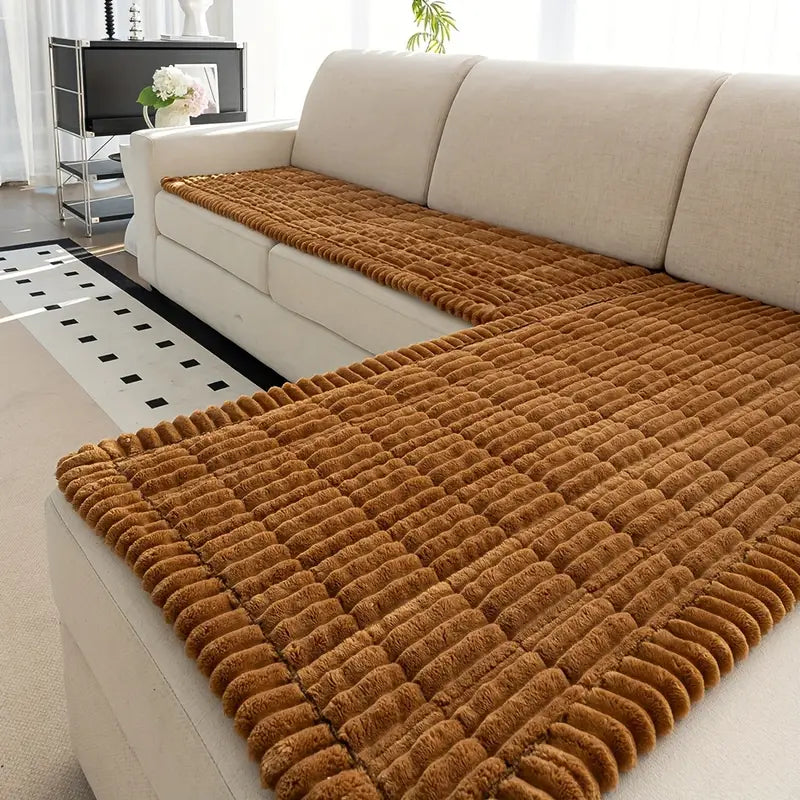 Coussins Moderne Peluche Rayée (Lot De 2)
