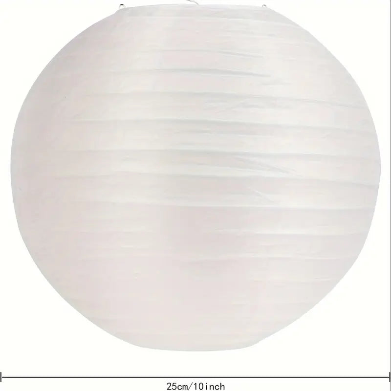 Lot De 20 Lanternes En Papier Blanc 25 cm Avec 20 LEDs