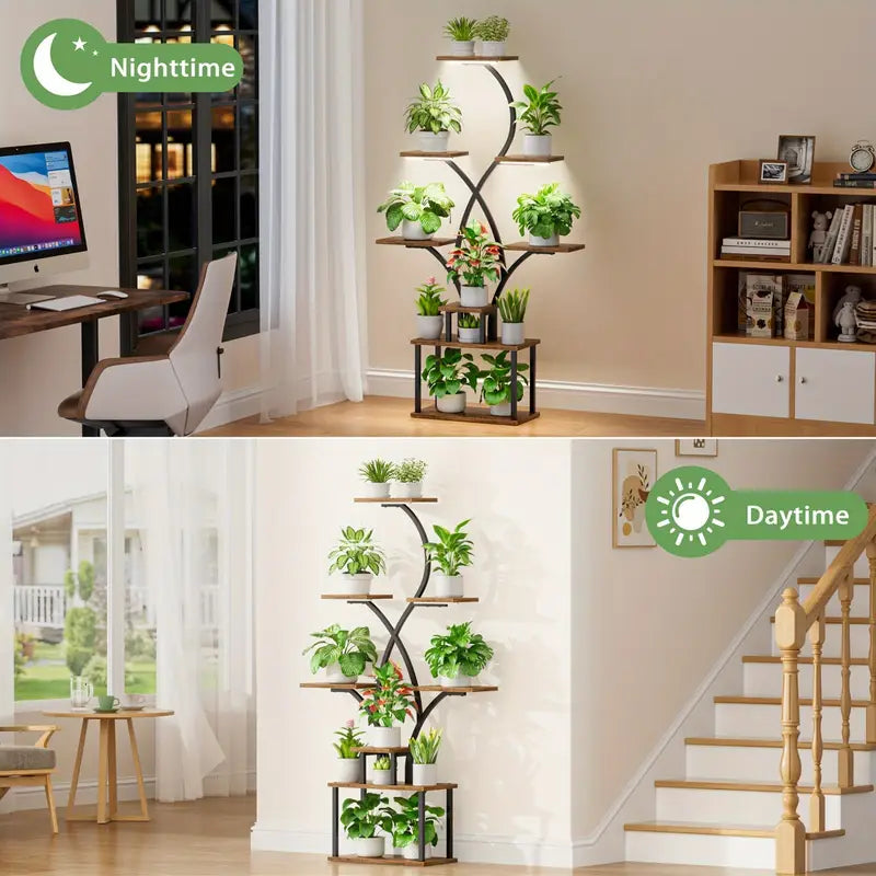 Étagère D’Angle 8 Niveaux Avec Lampes De Croissance