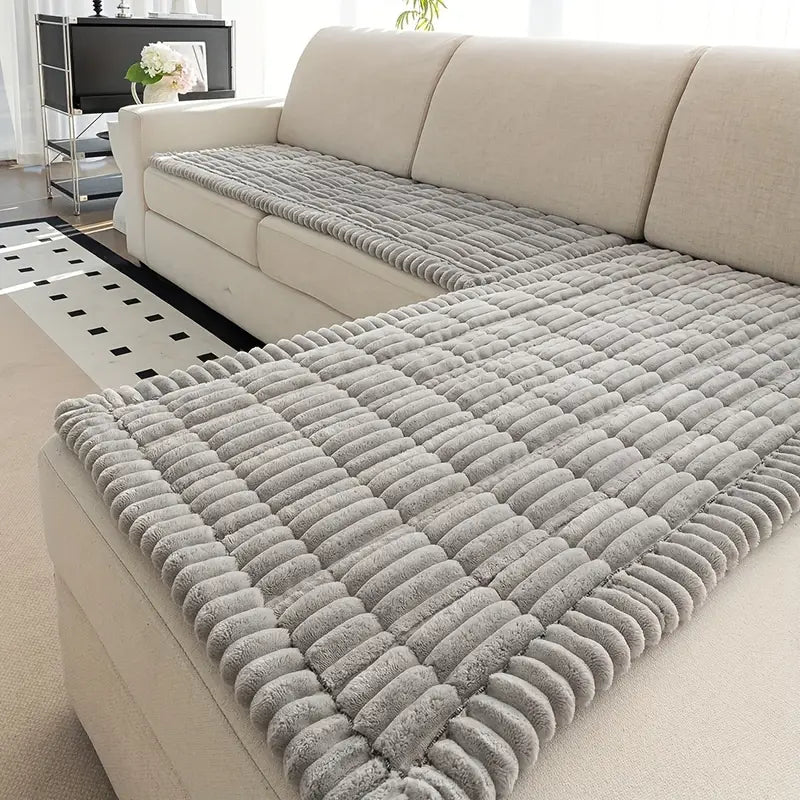 Coussins Moderne Peluche Rayée (Lot De 2)